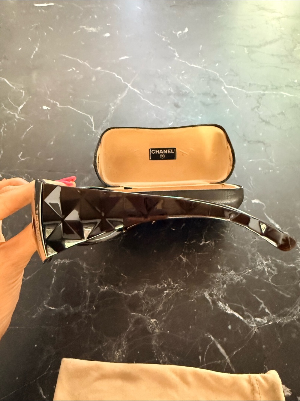 Vintage y2k CHANEL Brown Gradient Shield Sunglasses with Silver Logo Accent - Picture 8 of 13